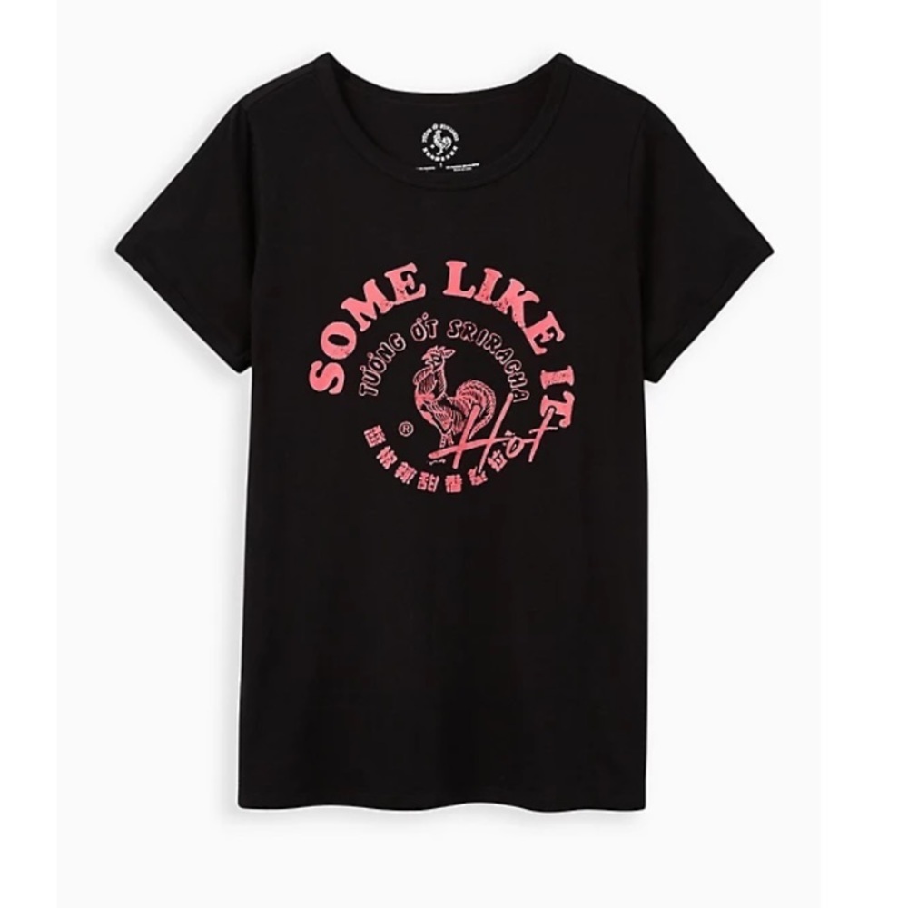 TORRID NWT CLASSIC FIT RINGER TEE - SRIRACHA BLACK